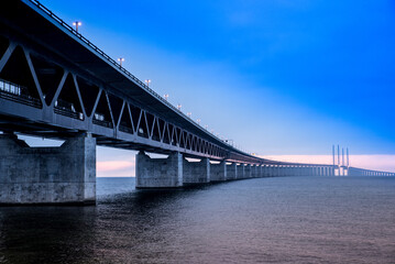 Blue sky at the Öresund Bridge