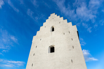 Fototapeta na wymiar Sand-covered church near Skagen