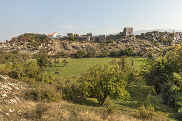 Fototapeta na wymiar Medieval fortress Onogost in town Niksic, Montenegro