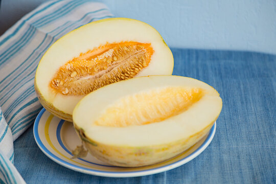 Sweet Yellow Melon Slices Healthy Food
 