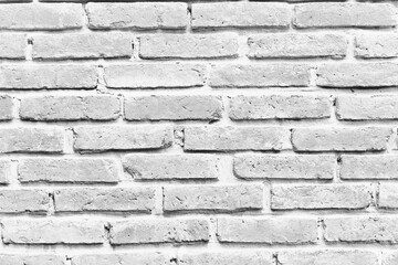 White grunge brick wall for background or texture