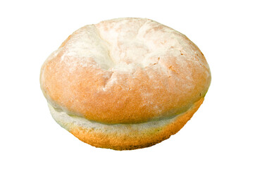 Fresh baked delicious homemade bread isolated on white, clipping path included