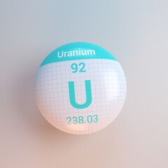 3D rendering periodic table icon