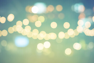 de focused bokeh light, abstract background at night photo