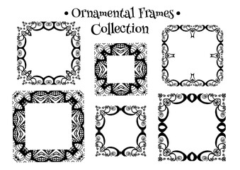 Fototapeta premium Abstract decorative ornamental frames