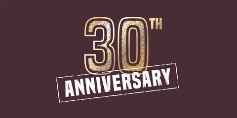 30 years anniversary vector icon, logo