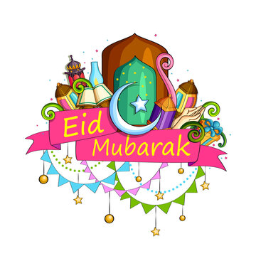 Eid Mubarak Blessing for Eid background