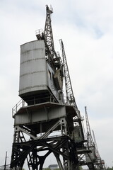 Fototapeta na wymiar Old Cranes in Docks, MShed, Bristol
