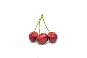  Sweet cherry isolated on white background