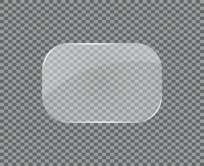 Glass on a transparent background. Sample lens. Vector illustration.