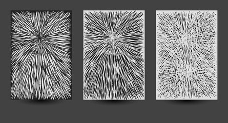 Abstractions for your project. Nice  abstract background. Hand drawn template. Graphic illusion. Black and white.