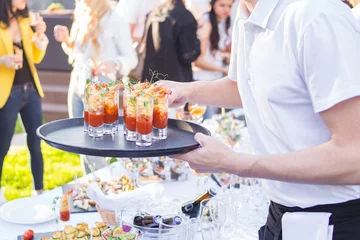 Fototapete Rund catering is outside on event © pil76