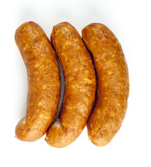 Sausage on a white background