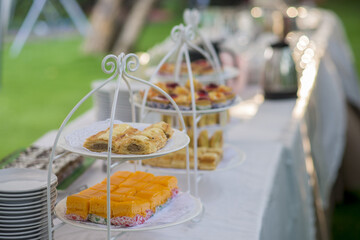 Thai wedding food and wedding decoration