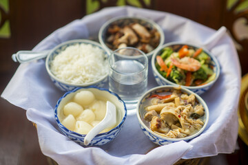 Thai wedding food and wedding decoration