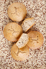 Homemade quinoa muffins. Gluten free cupcakes.