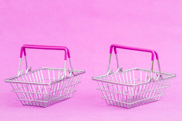 Empty Miniature Shopping Baskets