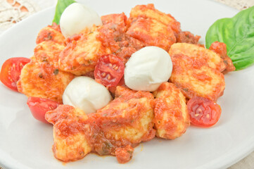Sorrento style gnocchi closeup