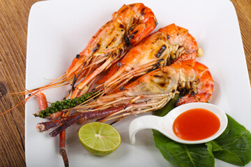 Grilled waterprawn
