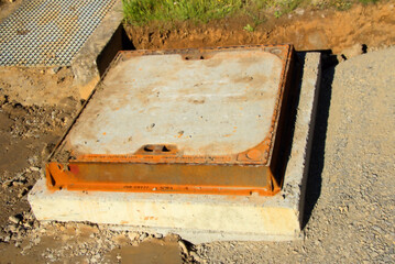 Kabelzugschacht vor dem Anfüllen mit Erde