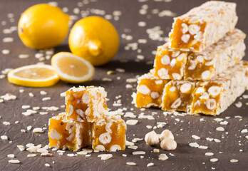 turkish delight with lemon and nut