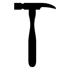 Hammer  the black color icon .