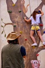 Obraz na płótnie Canvas wall climbing activity