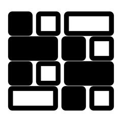 Tile  the black color icon .