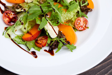 salad with grilled peach