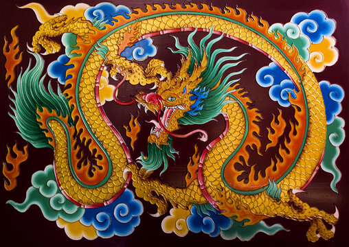 Dragon Painting about the religious beliefs of the Chinese shrine.