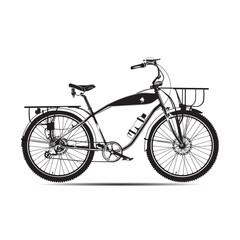 Naklejka na ściany i meble Vector illustration of touring bike in flat style
