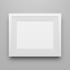 Fototapeta premium Blank white modern Picture Frame Mockup