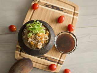 crumbly buckwheat with butter, food healthy