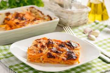 Vegetarian food - sweet potato casserole.