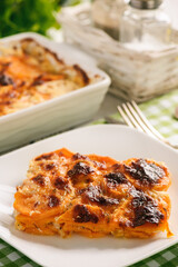Vegetarian food - sweet potato casserole.