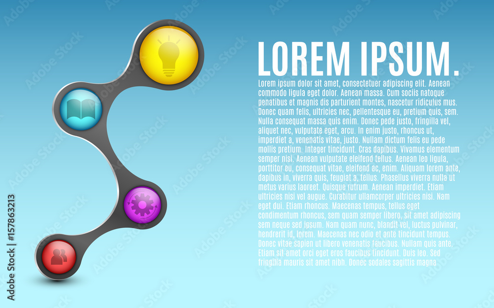 Poster an infographics suite for your business project. a realistic object in the metaball style. business 
