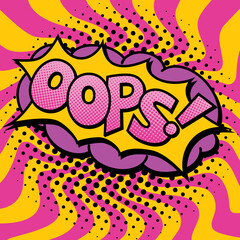 Pop Art Oops Text Design