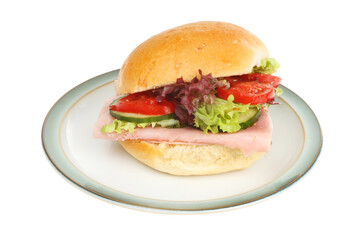Ham and salad roll