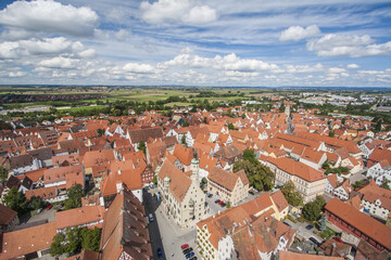 Fototapeta na wymiar Top view of Nordlingen Bavaria Southern Germany Europe