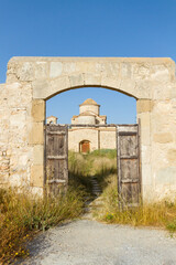 Fototapeta na wymiar Panayia Kanakaria Monastery Church, Cyprus- portrait view