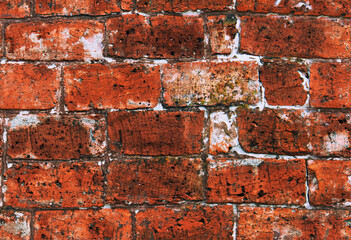 Background of red brick wall texture seamless