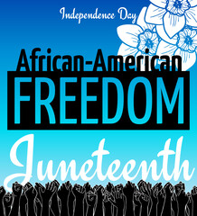 Juneteenth, African-American Independence Day, June 19. Day of Freedom and Emancipation