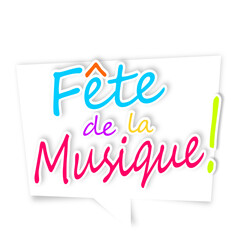 fête de la musique ! - 21 juin - panneau blanc