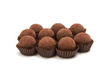 Brown chocolate truffle