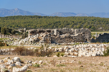 Fototapeta na wymiar Ruins of ancient Lycian city Patara. Turkey