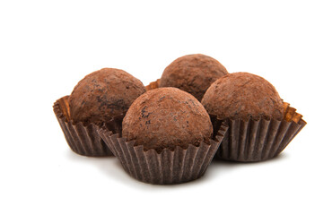Brown chocolate truffle