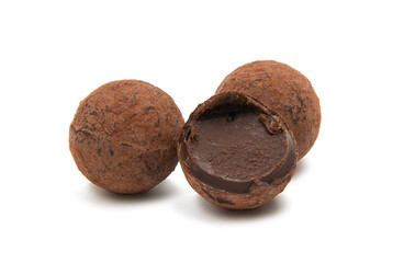 Brown chocolate truffle