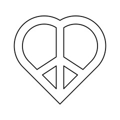 Peace and love symbol icon vector illustration  graphic  design