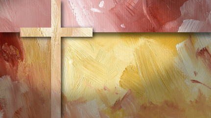 Graphic abstract background geometric cross yellow