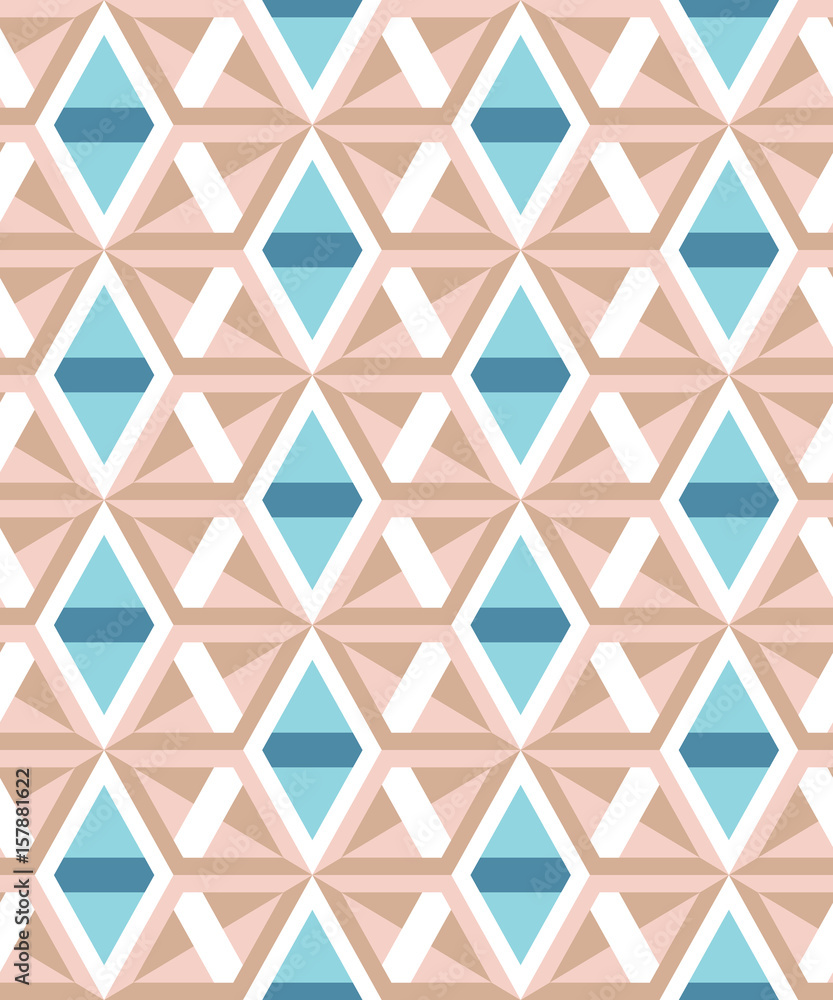Poster abstract geometric pattern of angular elements. muted tones.
